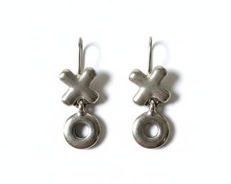 Cross and Circle Dangle Earrings