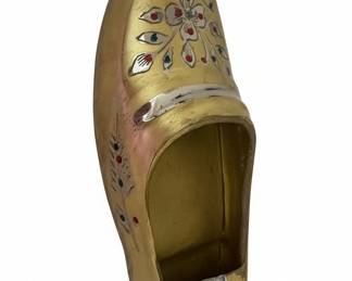 Vintage Clog with Painted Floral Motifs