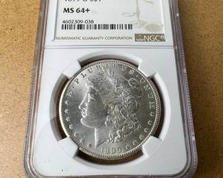 1899-O Morgan Silver Dollar, NGC MS 64+