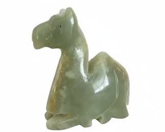 Carved Green Camel Figurine