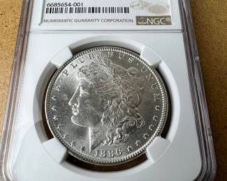 1886 Morgan Silver Dollar MS64 NGC