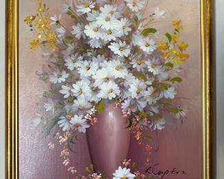 Floral Still Life Painting by R. Compton