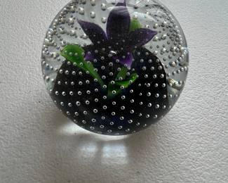 Caithness Scotland "Flower in the Rain" Paperweight