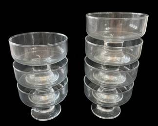 Clear Glass Pedestal Dessert Bowls