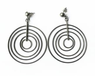 Concentric Circle Dangle Earrings