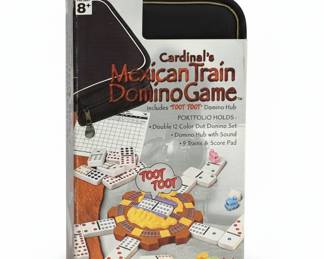 Cardinal Mexican Train Domino Game with Toot Toot Domino Hub