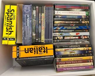 Collection of DVDs and Blu-rays