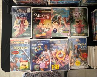 Collection of Disney and Animated Feature VHS Tapes (Includes Black Diamond Editions)