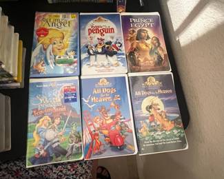 Animated Feature Films VHS Collection