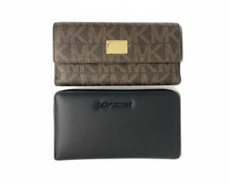 Michael Kors Jet Set Travel Large Trifold Wallet and Betsy Johnson Textured Wallet