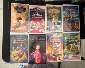 Collection of Disney and Animated Feature VHS Tapes (Includes Black Diamond Editions)