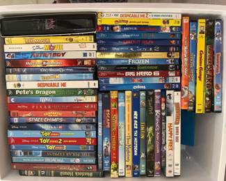 Collection of DVDs and Blu-rays