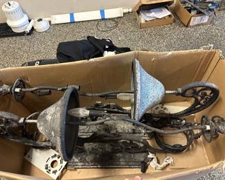 Large outdoor sconces, glass globes available too