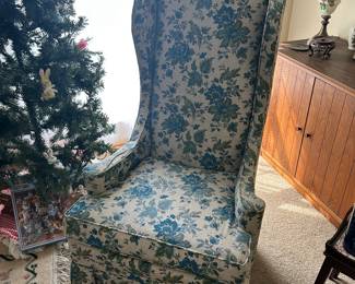 Pair of vintage wing chairs
