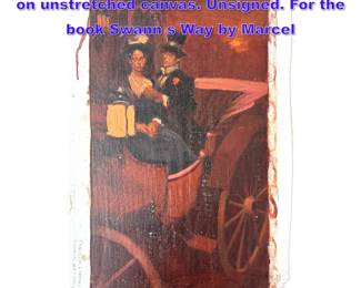 Lot 1035 MALCOM LIEPKE Original Painting on unstretched canvas. Unsigned. For the book Swann s Way by Marcel 