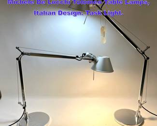 Lot 660 Pair Artemide Giancarlo Fassina, Michele De Lucchi Tolomeo Table Lamps, Italian Design. Task Light.