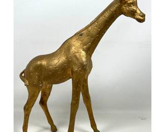 Lot 752 Gilt Iron Giraffe Figure sculpture. 