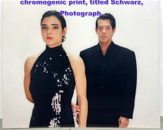 Lot 700 Artist signed largescale chromogenic print, titled Schwarz, Photograph. 