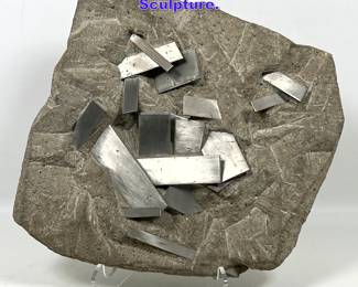 Lot 744 Sundstrom 75 Stone and Steel Wall Sculpture. 