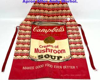 Lot 828 Vintage 1983 Campbell s Soup Can Apron After Andy Warhol. 