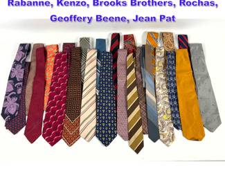Lot 996 25 Vintage Ties. Coach, DKNY, Paco Rabanne, Kenzo, Brooks Brothers, Rochas, Geoffery Beene, Jean Pat