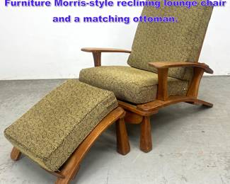 Lot 890 Herman de Vries for Cushman Furniture Morrisstyle reclining lounge chair and a matching ottoman.