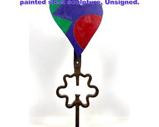 Lot 877 Bruno LaVardiere, Heart ByPass painted steel sculpture, Unsigned.