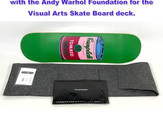 Lot 817 THE SKATEROOM in collaboration with the Andy Warhol Foundation for the Visual Arts Skate Board deck.
