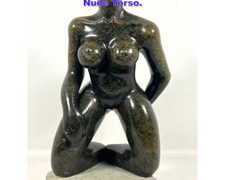 Lot 688 Carved stone sculpture of Female Nude Torso. 