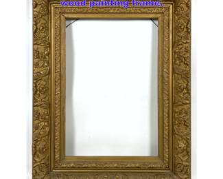 Lot 1081 Ornate Foliate leaf pattern gilt wood painting frame. 