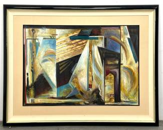 Lot 917 Le MAN Abstract Modern Painting.
