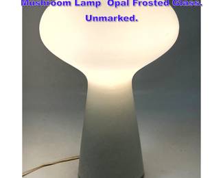 Lot 827 Lisa JohanssonPape for Iittala Mushroom Lamp Opal Frosted Glass. Unmarked.