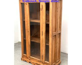 Lot 1129 Rustic Style Pine Storage Display Cabinet. Single door.