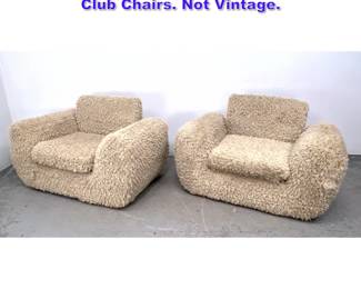 Lot 651 Pair Modernist Polar Bear Lounge Club Chairs. Not Vintage. 