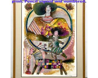 Lot 914 Theo Tobiasse original serigraph print. Pencil signed and numbered. 