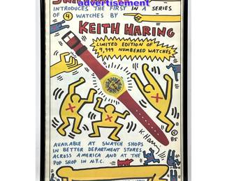 Lot 857 Keith Haring swatch watch advertisement