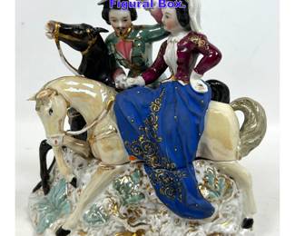 Lot 1026 Antique Painted Porcelain Figural Box. 