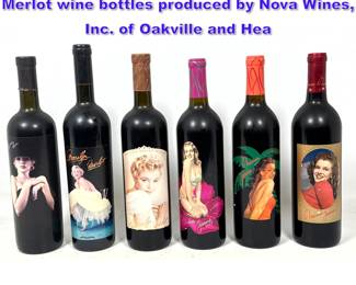 Lot 1167 6pcs Bottle wine. of California Merlot wine bottles produced by Nova Wines, Inc. of Oakville and Hea