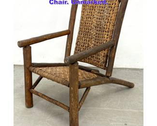Lot 895 Historic Design Old Hickory Lounge Chair. Unmarked. 