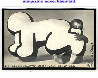Lot 849 Vintage Keith Haring pop shop magazine advertisement
