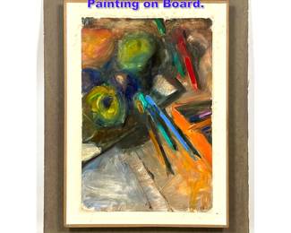 Lot 846 Armando Morales Abstract Modern Painting on Board. 