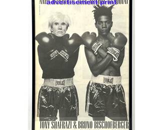 Lot 858 Warhol Basquiat 1985 advertisement print