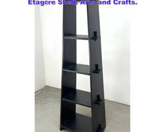 Lot 832 Tall Mission Style Trapezoidal Etagere Shelf. Arts and Crafts.