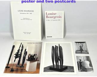 Lot 824 After Louise Bourgeois book with poster and two postcards 
