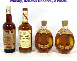 Lot 1179 4pcs Whiskey. Bell s Scotch Whisky, Bellows Reserve, 2 Pinch.