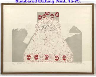 Lot 946 1972 Robert Smith Signed and Numbered Etching Print. 1575. 