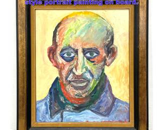 Lot 950 Isrouba Marczynski Expressioniststyle portrait painting on board. 