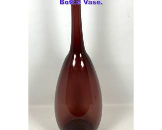 Lot 733 Large Modernist Blown Glass Floor Bottle Vase. 