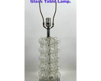 Lot 760 Vintage Mid Century Modern Bubble Glass Table Lamp. 