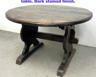 Lot 1160 Spanish Revival style vendange table. Dark stained finish. 